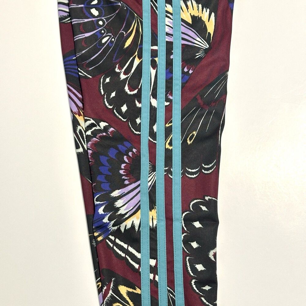 Adidas Farm Rio Butterfly Leggings Women Size XS Tight Fit Black Amazon Red - Picture 7 of 11